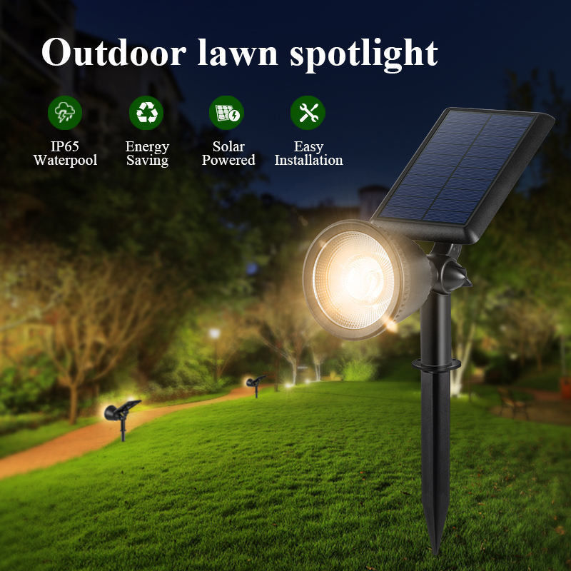 Υδατοασφαλής Led Lawn Spike Ηλιακό φως για κήπο Ασύρματο εξωτερικό τοπίο αυλής