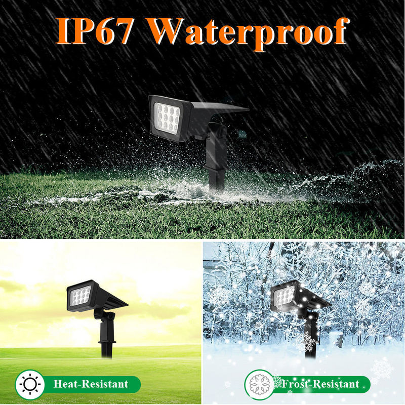 IP65 Αδιάβροχο εξωτερικό LED τοπίο ρυθμιζόμενο ηλιακό φωτισμό προβολείς για κήπο