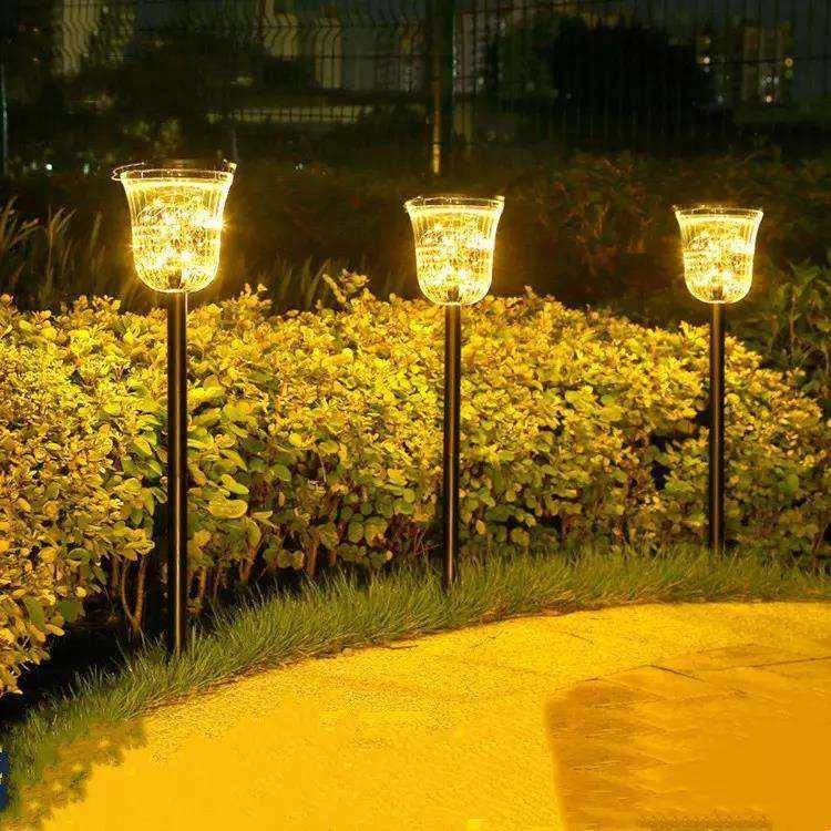 Ηλιακή ενέργεια εξωτερική αδιάβροχη LED ηλιακό τοπίο γκαζόν φως για αυλή IP65