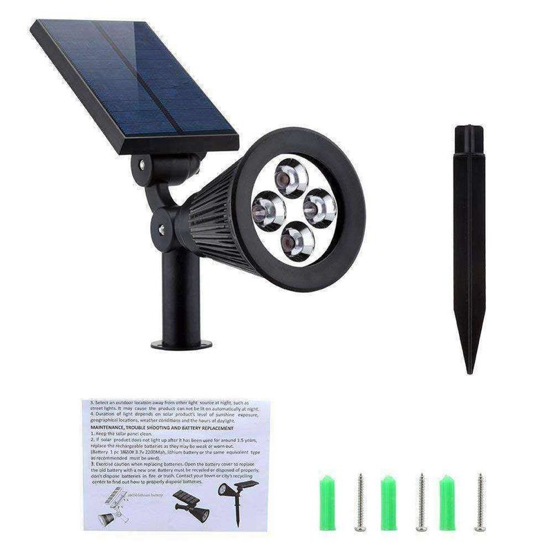 2 IN 1 Ηλιακό φως κήπου RGB αλλαγή χρώματος LED για εξωτερικό γκαζόν Ηλιακή παροχή ενέργειας
