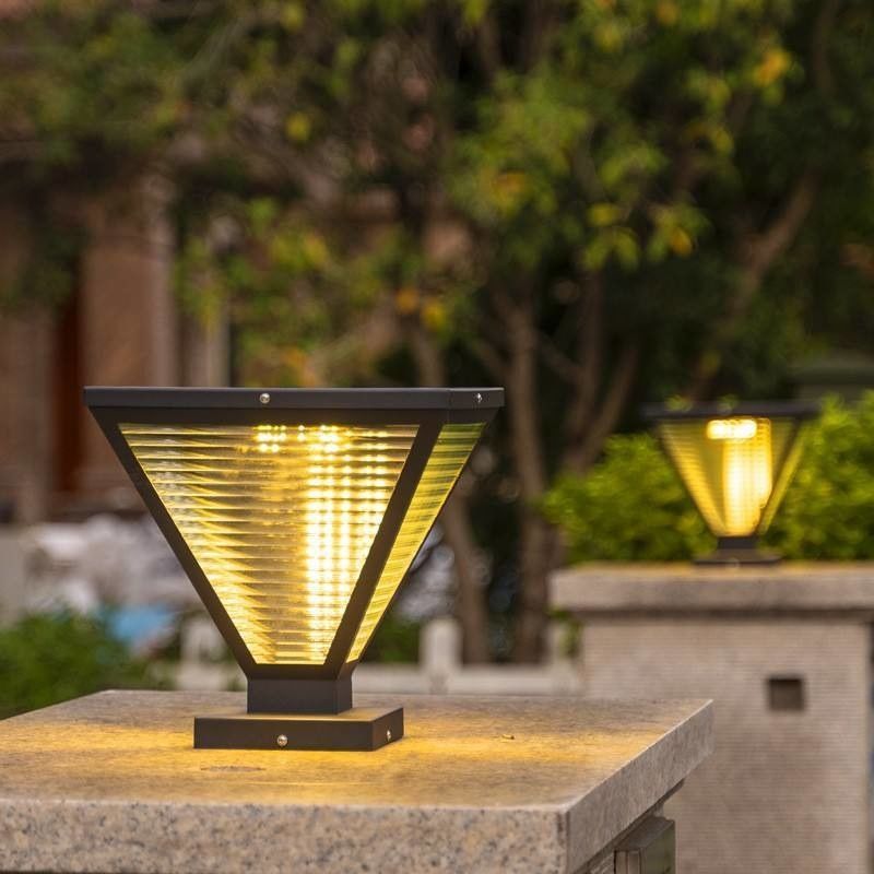 Ανθεκτικός LED ηλιακός πυλώνας φωτισμός ανθεκτικός στο νερό ηλεκτρικός λαμπτήρας για εξωτερική στήλη