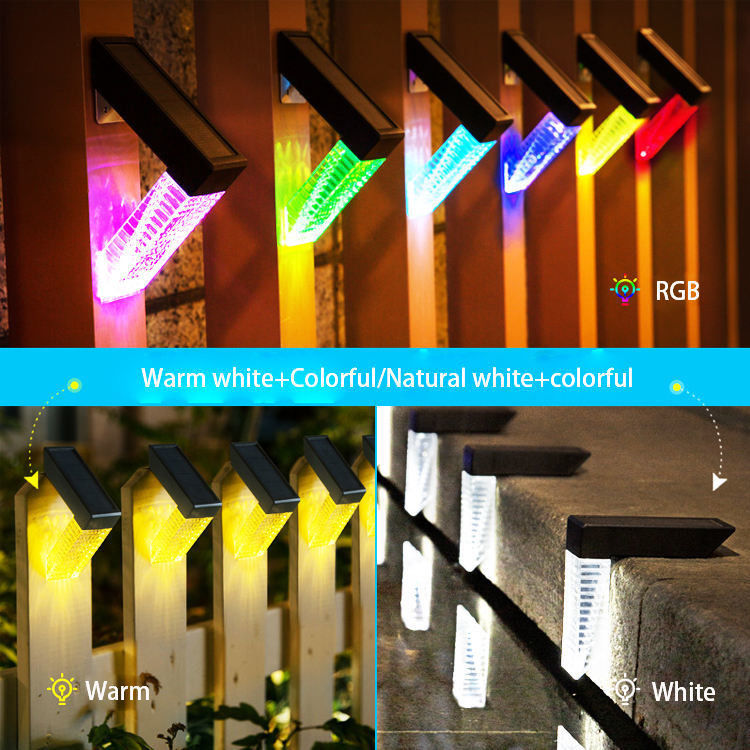 Εξωτερικό κήπο γκαζόν βήμα τοίχος Sconce LED ηλιακά φωτιστικά διακόσμησης με IP65 αδιάβροχο