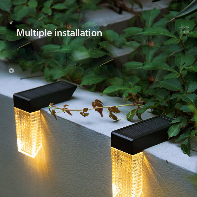 Εξωτερικό κήπο γκαζόν βήμα τοίχος Sconce LED ηλιακά φωτιστικά διακόσμησης με IP65 αδιάβροχο