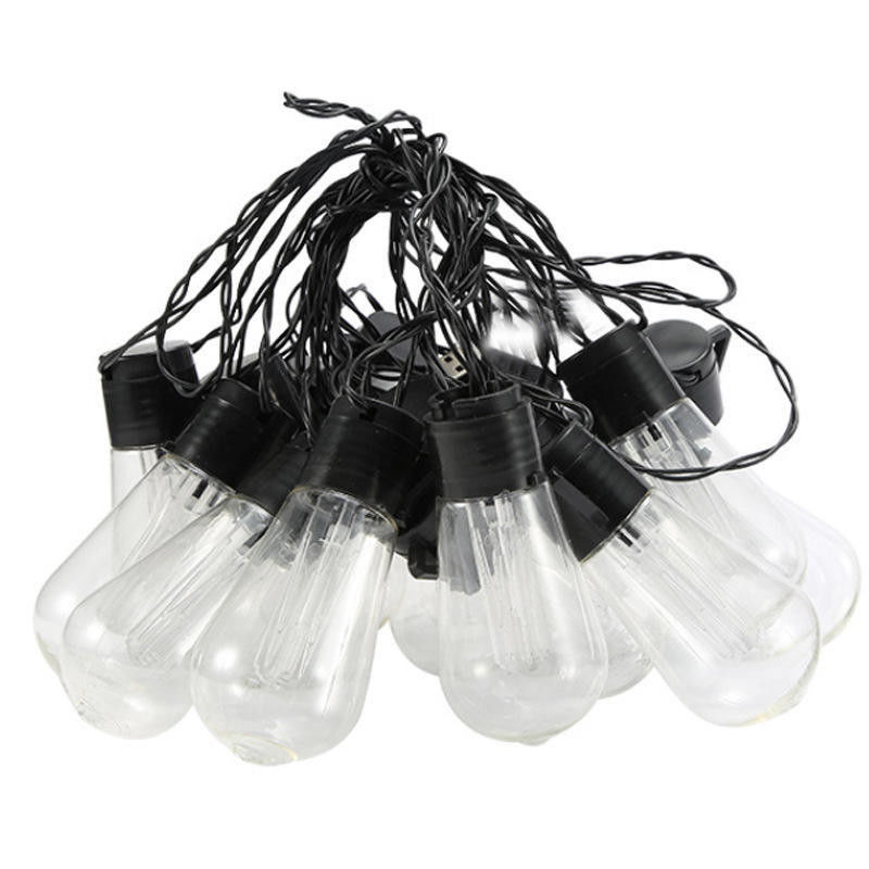 Ηλιακό LED Edison Bulb String Lights για εξωτερικές χριστουγεννιάτικες διακοσμήσεις Patio 6lm 1-