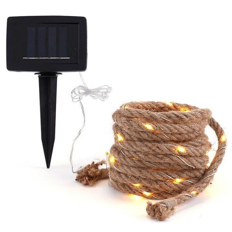 Ηλιακό LED Street Light Lamp Χαλκό Wire Led Garden String Light για εύκολη εγκατάσταση