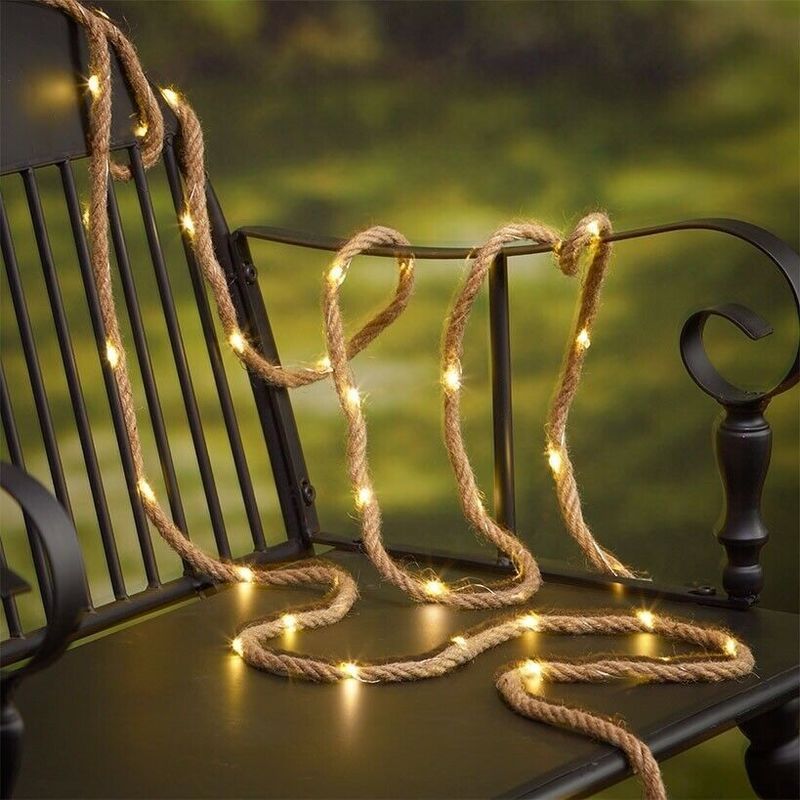 Ηλιακό LED Street Light Lamp Χαλκό Wire Led Garden String Light για εύκολη εγκατάσταση