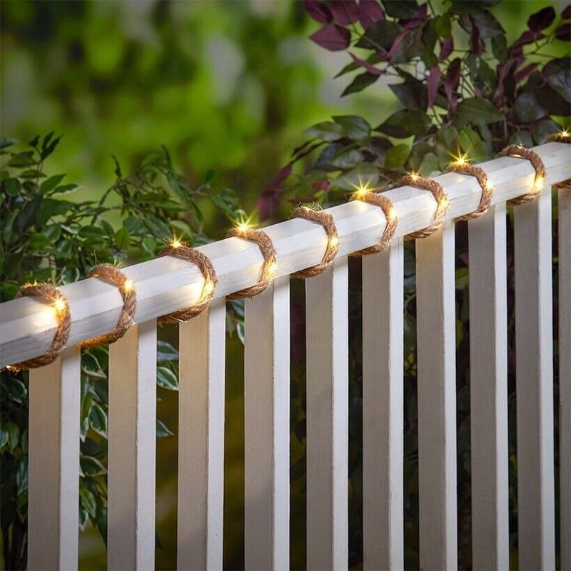 Ηλιακό LED Street Light Lamp Χαλκό Wire Led Garden String Light για εύκολη εγκατάσταση