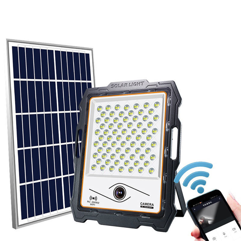 120° γωνία δέσμης 100 200 300 400watt Ηλιακό φως με κάμερα Cctv Αλουμινίου LED φώτα πλημμύρας