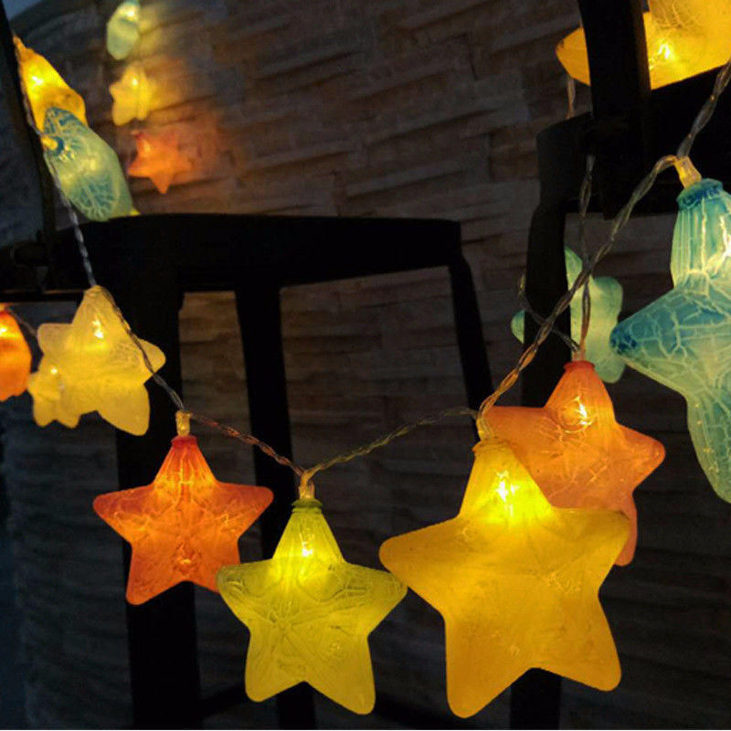 10 LEDs Crack Star Fairy String Lights για Χριστουγεννιάτικο πάρτι Γάμος Διακόσμηση γιορτών