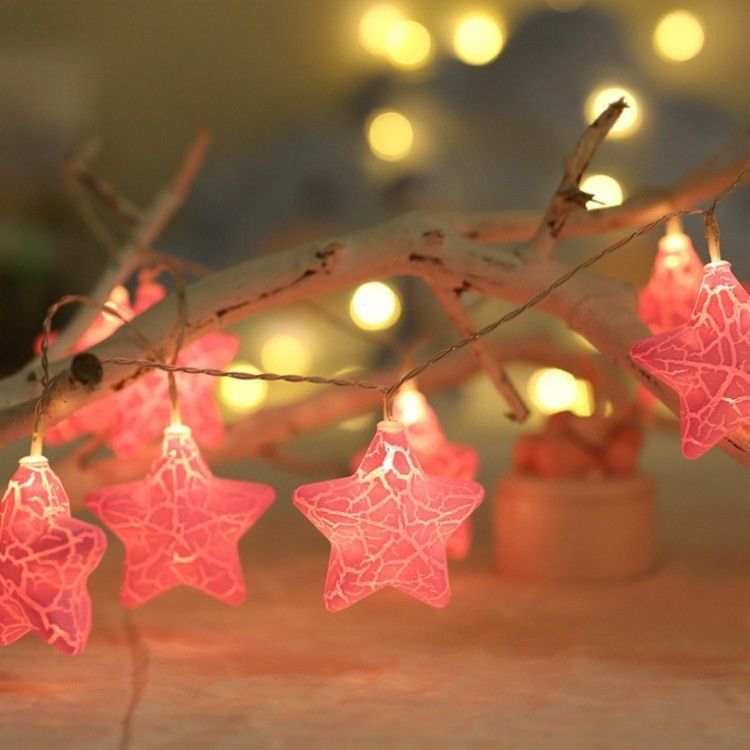 10 LEDs Crack Star Fairy String Lights για Χριστουγεννιάτικο πάρτι Γάμος Διακόσμηση γιορτών