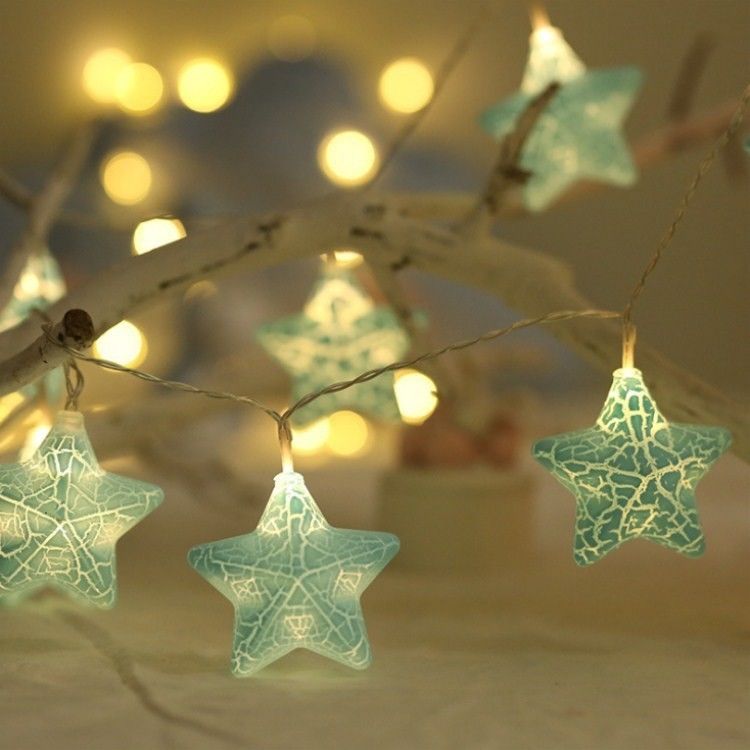 10 LEDs Crack Star Fairy String Lights για Χριστουγεννιάτικο πάρτι Γάμος Διακόσμηση γιορτών