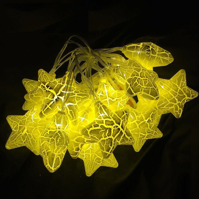 10 LEDs Crack Star Fairy String Lights για Χριστουγεννιάτικο πάρτι Γάμος Διακόσμηση γιορτών
