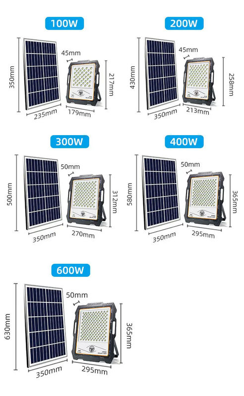 100W 200W 300W 400W Ηλιακό φως πλημμύρας με κάμερα CCTV και τηλεχειριστήριο για εξωτερικούς χώρους