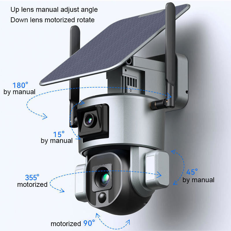 Αδιάβροχο 1080p 2 Way Audio Wifi 4g Ηλιακό Πανέλαιο Ηλιακή μπαταρία Cctv κάμερα για εξωτερικούς χώρους