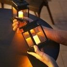 Ένα ηλιακό φως τοπίου για ρετρό ατμόσφαιρα εξωτερικό αδιάβροχο κερί φως κήπο