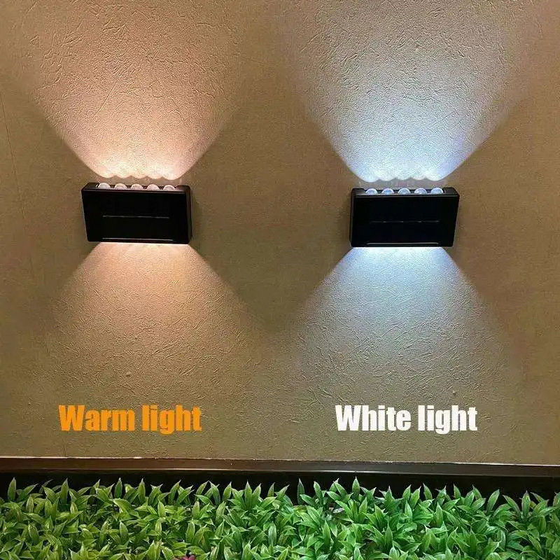 Ανερόστεγος 4Led 6Led Up And Down Ηλιακό Φως Τείχους για Κήπο