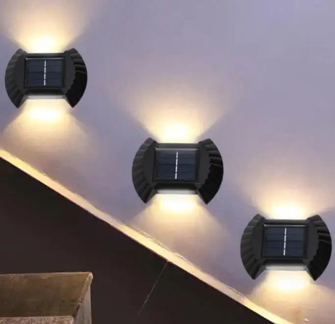 Ζεστά λευκά ηλιακά φώτα LED για κήπο Πάρτιο Γκαράζ Δρόμος προς τα πάνω κάτω λάμπα
