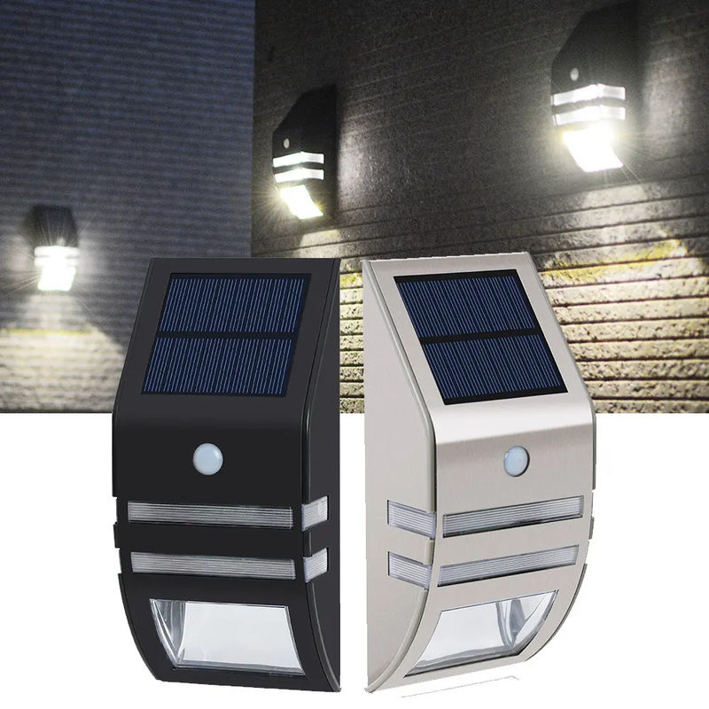 LED Ηλιακός αισθητήρας κίνησης Φωτός τοίχου για οικογένεια 4v 0.33w Φωτισμός τοίχου 6000K Θέρμανση χρώματος