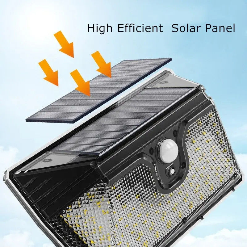 218LED Soft Cold White Solar Motion Sensing Wall Light για εξοικονόμηση ενέργειας εξωτερικού κήπου