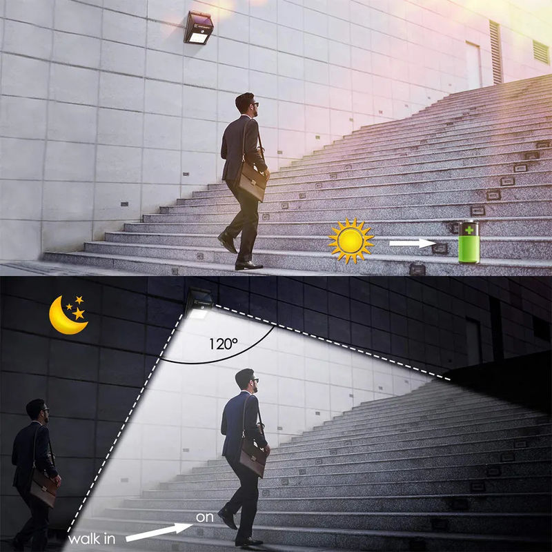 Αδιάβροχο 20 LED ηλιακό φως τοίχου με αισθητήρα κίνησης και θερμοκρασία χρώματος 5000K